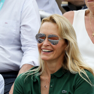 Estelle Lefébure dans les tribunes des internationaux de Roland Garros - jour 5 - à Paris, France, le 31 mai 2018.