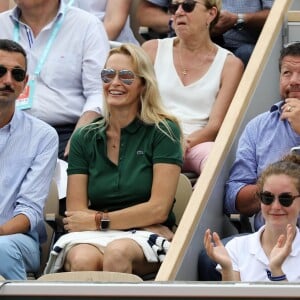 Estelle Lefébure dans les tribunes des internationaux de Roland Garros - jour 5 - à Paris, France, le 31 mai 2018.