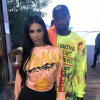Kim Kardashian et Kanye West au Diamond Cross Ranch dans la vallée de Jackson Hole, dans le Wyoming. Mai 2018.