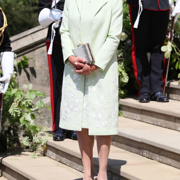 Doria Ragland - Les invités à la sortie de la chapelle St. George au château de Windsor, Royaume Uni, le 19 mai 2018.