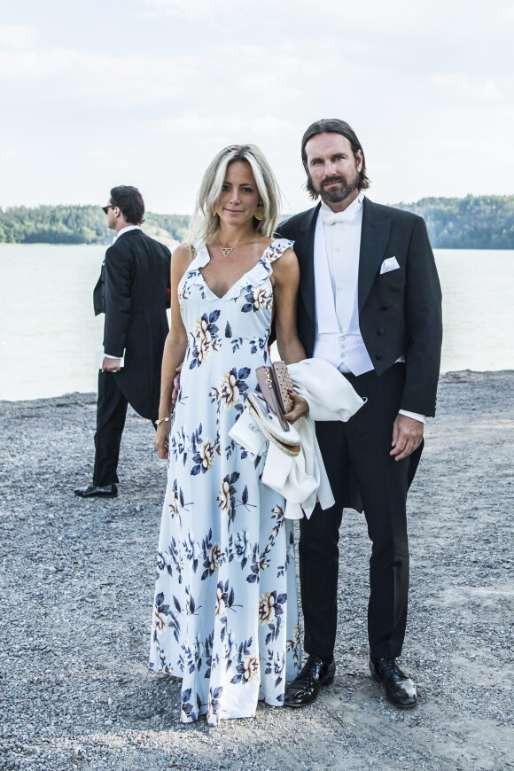 Carolina Neurath, Niclas Engsäll au mariage de Louise Gottlieb et Gustav Thott à Hölö au sud de Stockholm le 2 juin 2018.
