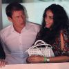 Rudi Garcia et sa compagne Francesca Brienza - People dans les tribunes lors des internationaux de tennis de Roland Garros à Paris le 4 juin 2018.