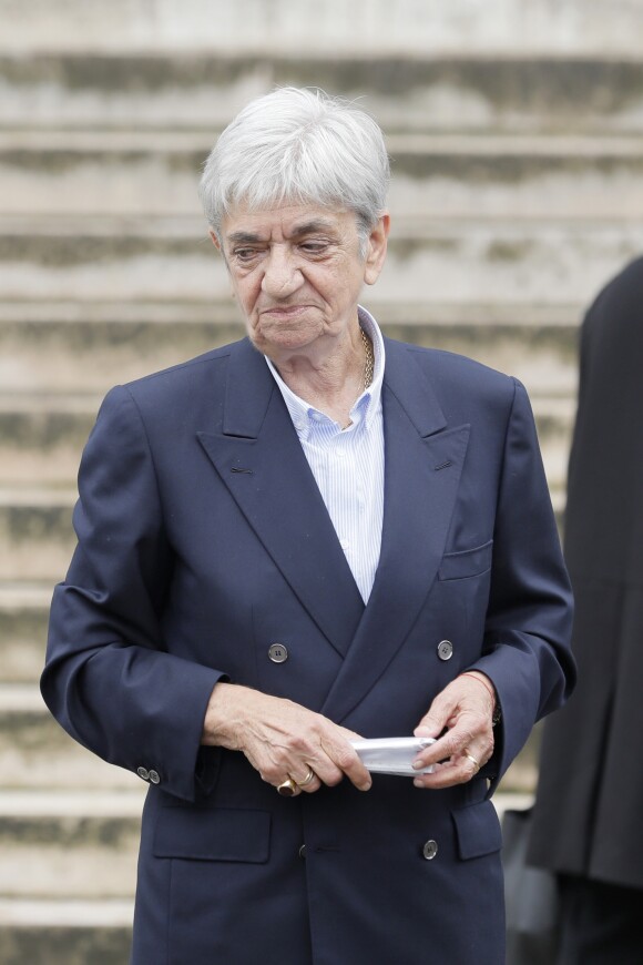 Anne Maitre (compagne de Paulette Coquatrix) - Obsèques de Paulette Coquatrix au crématorium du Père-Lachaise à Paris. Le 5 juin 2018