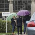 Catherine Costa Salvador et la compagne de Paulette Coquatrix, Anne Maitre - Obsèques de Paulette Coquatrix au crématorium du Père-Lachaise à Paris. Le 5 juin 2018