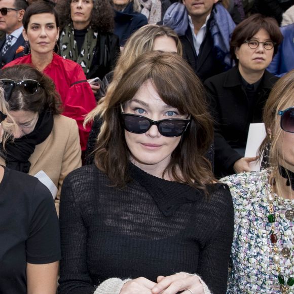 Alma Jodorowsky, Lily Allen, Carla Bruni Sarkozy, Yasmin Le Bon - People au défilé de mode automne-hiver 2018/2019 "Chanel" au Grand Palais à Paris le 6 mars 2018.