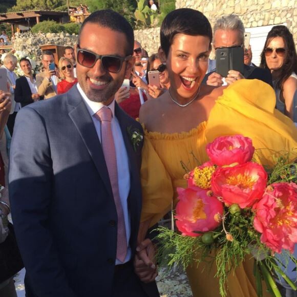 Mariage de Cristina Cordula et Frédéric Cassin au Lido del Faro. Capri, le 9 juin 2017.