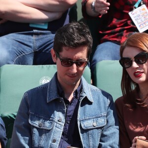 Elodie Frégé dans les tribunes lors des internationaux de France de Roland Garros à Paris le 7 juin 2018. © Cyril Moreau / Bestimage