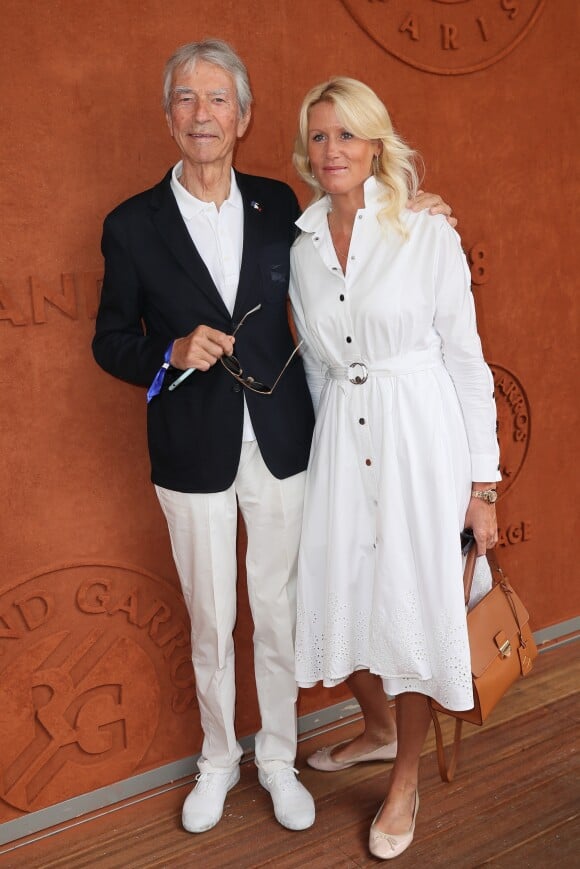 Jean-Claude Narcy et Alice Bertheaume au village des Internationaux de Tennis de Roland Garros à Paris le 7 juin 2018, jour 12. © Cyril Moreau / Bestimage