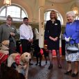La reine Elisabeth II d'Angleterre et Camilla Parker Bowles, duchesse de Cornouailles, lors du 10ème anniversaire de "Medical Detection Dogs" à Londres. Le 6 juin 2018.
