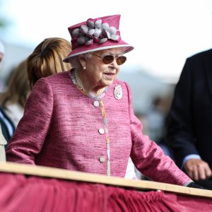 La reine Elisabeth II d'Angleterre lors du "Royal Windsor Horse Show" le 13 mai 2018.