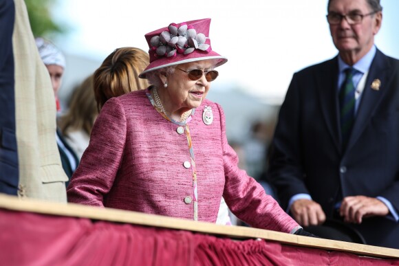 La reine Elisabeth II d'Angleterre lors du "Royal Windsor Horse Show" le 13 mai 2018.