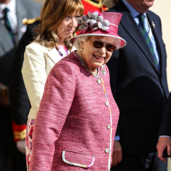 La reine Elisabeth II d'Angleterre lors du "Royal Windsor Horse Show" le 13 mai 2018.