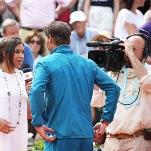 Marion Bartoli et Rafael Nadal lors des Internationaux de France de Tennis de Roland Garros à Paris le 2 juin 2018. © Dominique Jacovides-Cyril Moreau / Bestimage