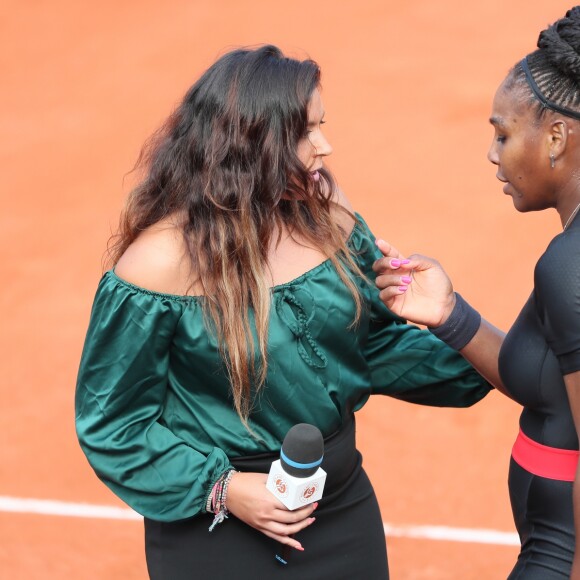 Serena Williams et Marion Bartoli dans les tribunes des internationaux de tennis de Roland Garros à Paris, jour 3, le 29 mai 2018. Cyril Moreau / Dominique Jacovides / Bestimage