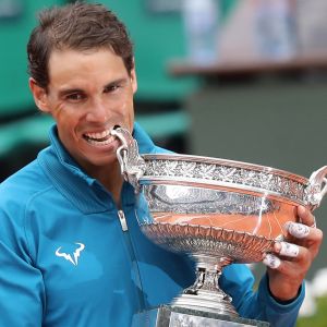 Rafael Nadal - Rafael Nadal gagne son onzième Roland-Garros face à D. Thiem à Paris, le 10 juin 2018. © Jacovides/Moreau/Bestimage