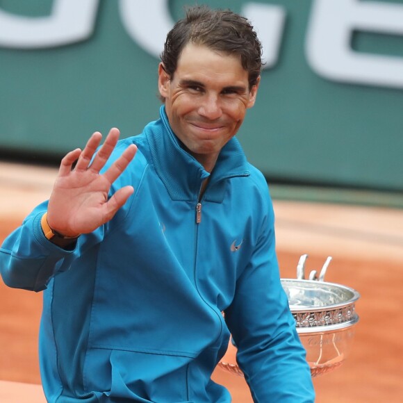 Rafael Nadal - Rafael Nadal gagne son onzième Roland-Garros face à D. Thiem à Paris, le 10 juin 2018. © Jacovides/Moreau/Bestimage