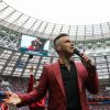 Robbie Williams - Cérémonie et match d'ouverture de la coupe du monde de football 2018 au Complexe olympique Loujniki à Moscou le 14 juin 2018.