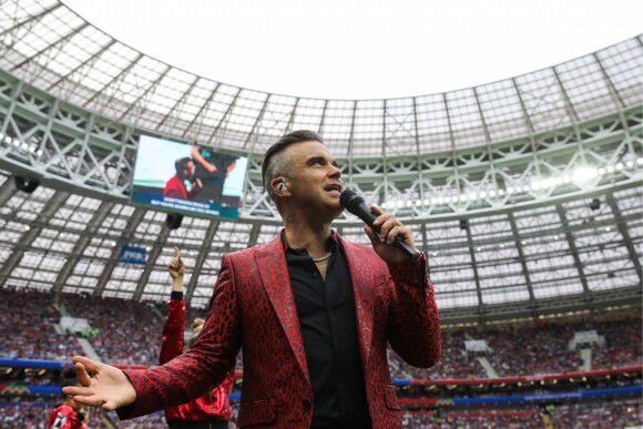 Robbie Williams - Cérémonie et match d'ouverture de la coupe du monde de football 2018 au Complexe olympique Loujniki à Moscou le 14 juin 2018.