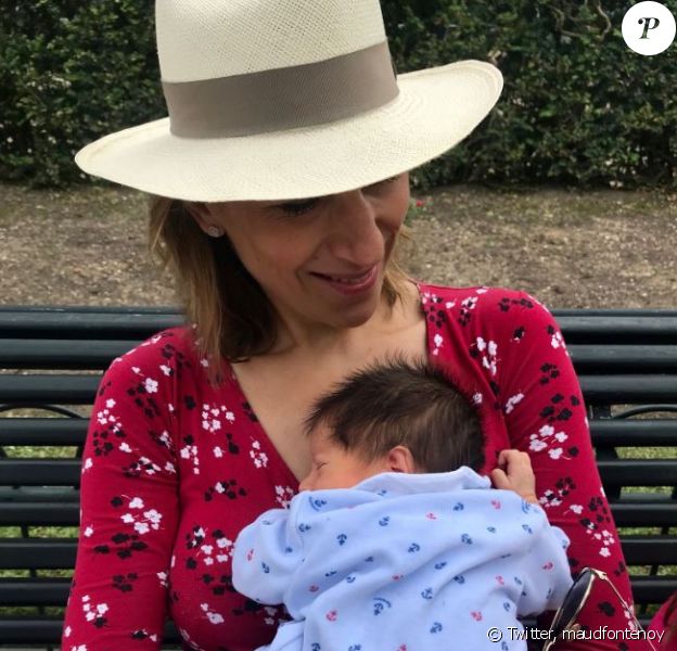 Maud Fontenoy pose avec son bébé sur Twitter. Juin 2018