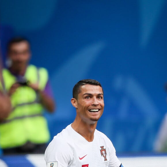 Cristiano Ronaldo lors du Match Portugal - Maroc lors de la Coupe du Monde de football 2018 à Moscou le 20 juin 2018.