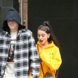Ariana Grande et son compagnon Pete Davidson se promènent à New York le 20 juin 2018.