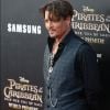 Johnny Depp lors de la première de "Pirates of the Caribbean: Dead Men Tell No Tales" à Shanghai, le 11 mai 2017.