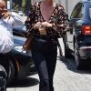 Semi-exclusif - Laeticia Hallyday se rend chez le coiffeur au salon "Mèche" à Beverly Hills le 21 juin 2018.
