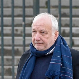 François Berléand - Sorties de l'église de la Madeleine après les obsèques de Johnny Hallyday à Paris, le 9 décembre 2017. © Coadic Guirec/Bestimage