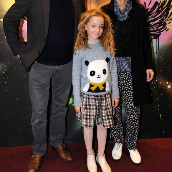 François Berléand, sa compagne Alexia Stresi et leur fille Lucie à la générale de la comédie musicale "Emilie Jolie" au théâtre Comédia à Paris le 27 octobre 2017. © Patrick Carpentier / Bestimage