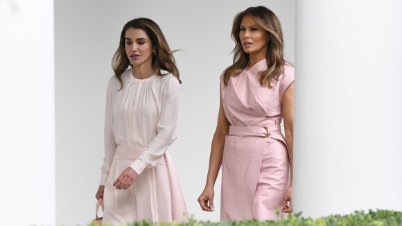 Melania Trump : Chic en rose pâle après la polémique face à Rania de Jordanie