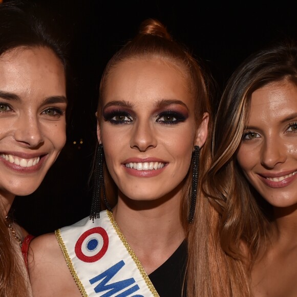 Marine Lorphelin (Miss France 2013), Maëva Coucke (Miss France 2018), Camille Cerf (Miss france 2015) - M. Coucke (Miss France 2018) fête son 24ème anniversaire à Paris le 27 juin 2018. © Veeren/Bestimage