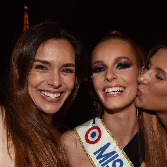 Marine Lorphelin (Miss France 2013), Maëva Coucke (Miss France 2018), Camille Cerf (Miss france 2015) - M. Coucke (Miss France 2018) fête son 24ème anniversaire à Paris le 27 juin 2018. © Veeren/Bestimage