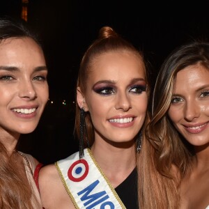 Marine Lorphelin (Miss France 2013), Maëva Coucke (Miss France 2018), Camille Cerf (Miss france 2015) - M. Coucke (Miss France 2018) fête son 24ème anniversaire à Paris le 27 juin 2018. © Veeren/Bestimage