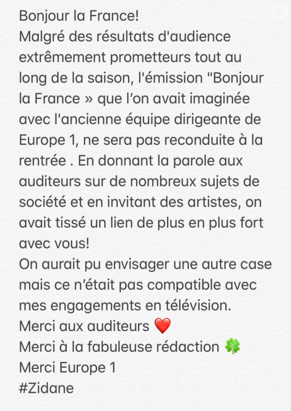 Daphné Bürki annonce son départ d'Europe 1 et la fin de son émission "Bonjour la France" sur Twitter - 31 mai 2018