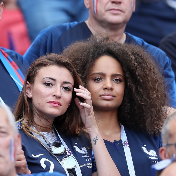 Rachel Legrain-Trapani, Miss France 2007 et Alicia Aylies, miss France 2017 - Célébrités dans les tribunes opposant la France à l'Argentine lors des 8ème de finale de la Coupe du monde à Kazan en Russie le 30 juin 2018 © Cyril Moreau/Bestimage  Celebrities in the stands between France and Argentina in the 8th finals of the World Cup in Kazan, Russia on June 30, 201830/06/2018 - Kazan