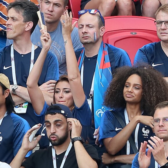 Rachel Legrain-Trapani, Miss France 2007 et Alicia Aylies, miss France 2017 - Célébrités dans les tribunes opposant la France à l'Argentine lors des 8ème de finale de la Coupe du monde à Kazan en Russie le 30 juin 2018 © Cyril Moreau/Bestimage  Celebrities in the stands between France and Argentina in the 8th finals of the World Cup in Kazan, Russia on June 30, 201830/06/2018 - Kazan