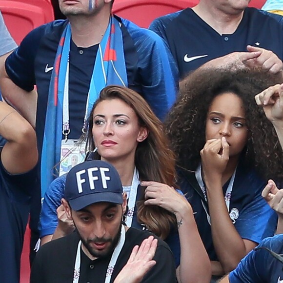 Rachel Legrain-Trapani, Miss France 2007 et Alicia Aylies, miss France 2017 - Célébrités dans les tribunes opposant la France à l'Argentine lors des 8ème de finale de la Coupe du monde à Kazan en Russie le 30 juin 2018 © Cyril Moreau/Bestimage  Celebrities in the stands between France and Argentina in the 8th finals of the World Cup in Kazan, Russia on June 30, 201830/06/2018 - Kazan