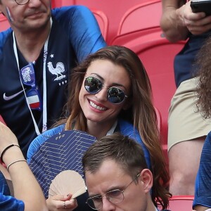 Rachel Legrain-Trapani, Miss France 2007 et Alicia Aylies, miss France 2017 - Célébrités dans les tribunes opposant la France à l'Argentine lors des 8ème de finale de la Coupe du monde à Kazan en Russie le 30 juin 2018 © Cyril Moreau/Bestimage  Celebrities in the stands between France and Argentina in the 8th finals of the World Cup in Kazan, Russia on June 30, 201830/06/2018 - Kazan