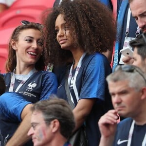 Rachel Legrain-Trapani, Miss France 2007 et Alicia Aylies, miss France 2017 - Célébrités dans les tribunes opposant la France à l'Argentine lors des 8ème de finale de la Coupe du monde à Kazan en Russie le 30 juin 2018 © Cyril Moreau/Bestimage  Celebrities in the stands between France and Argentina in the 8th finals of the World Cup in Kazan, Russia on June 30, 201830/06/2018 - Kazan