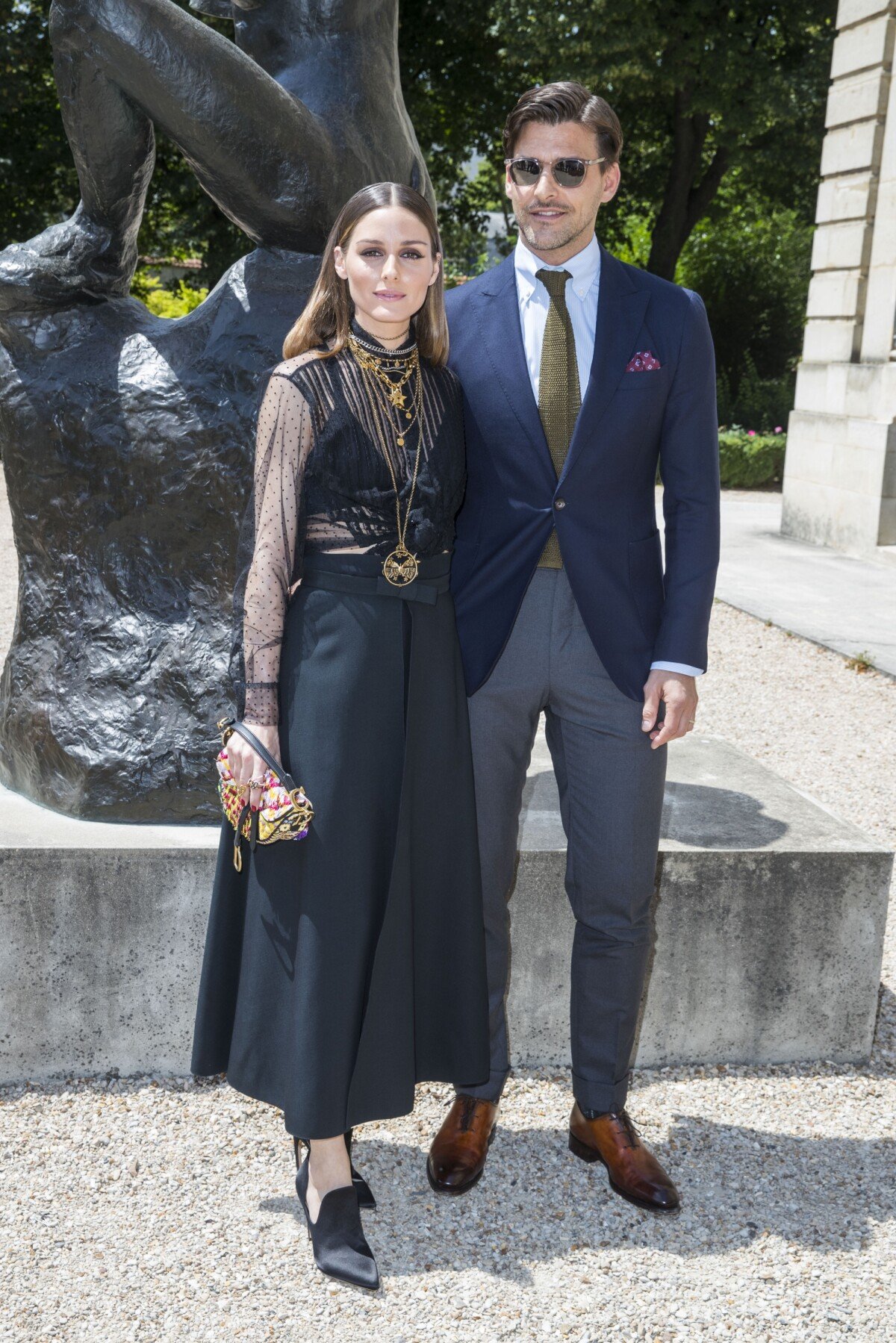 Photo : Olivia Palermo et son mari Johannes Huebl - Photocall du défilé de  mode 