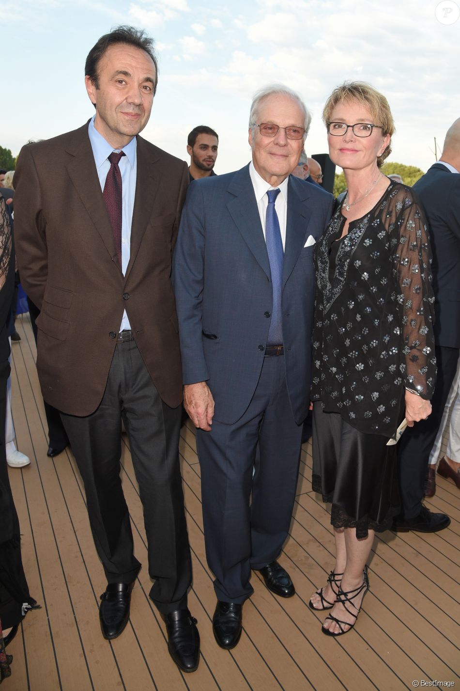 David De Rothschild Entre Claude Chirac Et Son Mari Frederic Salat Baroux Soiree Du 90eme Anniversaire De Line Renaud Sur Le Bateau Potel Et Chabot Pavillon S Purepeople