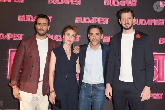 Jonathan Cohen, Alix Poisson, Manu Payet et Monsieur Poulpe à la première de "Budapest" au cinéma Gaumont-Opéra à Paris, le 19 juin 2018. © Guirec Coadic/Bestimage