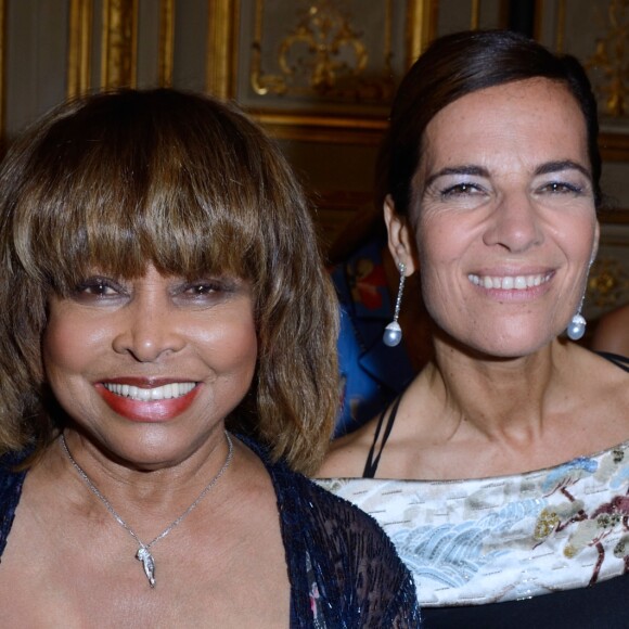 Tina Turner et Roberta Armani - Défilé Giorgio Armani Privé, collection Haute Couture automne-hiver 2018/19 à Paris, le 3 juillet 2018.