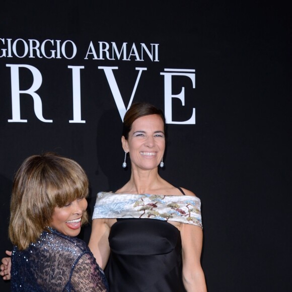 Tina Turner et Roberta Armani - Défilé Giorgio Armani Privé, collection Haute Couture automne-hiver 2018/19 à Paris, le 3 juillet 2018.