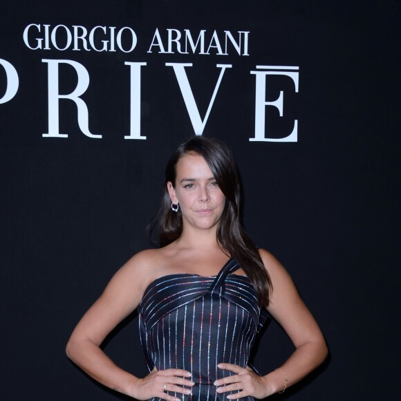 Pauline Ducruet - Défilé Giorgio Armani Privé, collection Haute Couture automne-hiver 2018/19 à Paris, le 3 juillet 2018.