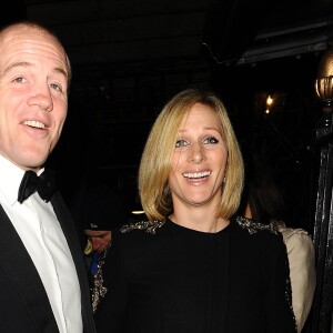 Mike Tindall et sa femme Zara Phillips arrivent au diner "Six Nations Review" au restaurant Annabel à New York, le 25 mars 2015