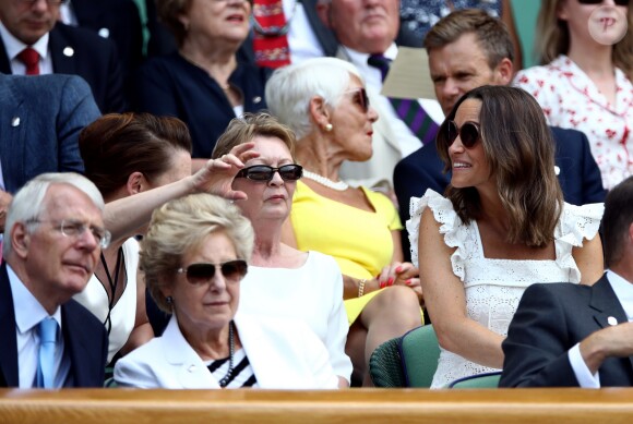 Pippa Middleton et son frère James ont assisté au tournoi de tennis de Wimbledon, à Londres, le 5 juillet 2018