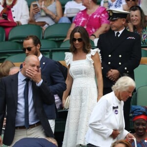 Pippa Middleton et son frère James ont assisté au tournoi de tennis de Wimbledon, à Londres, le 5 juillet 2018