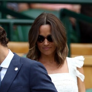 Pippa Middleton et son frère James ont assisté au tournoi de tennis de Wimbledon, à Londres, le 5 juillet 2018