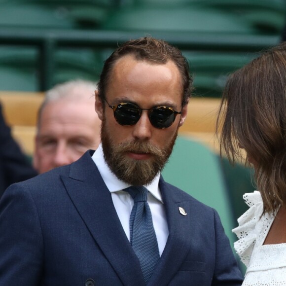 Pippa Middleton et son frère James ont assisté au tournoi de tennis de Wimbledon, à Londres, le 5 juillet 2018